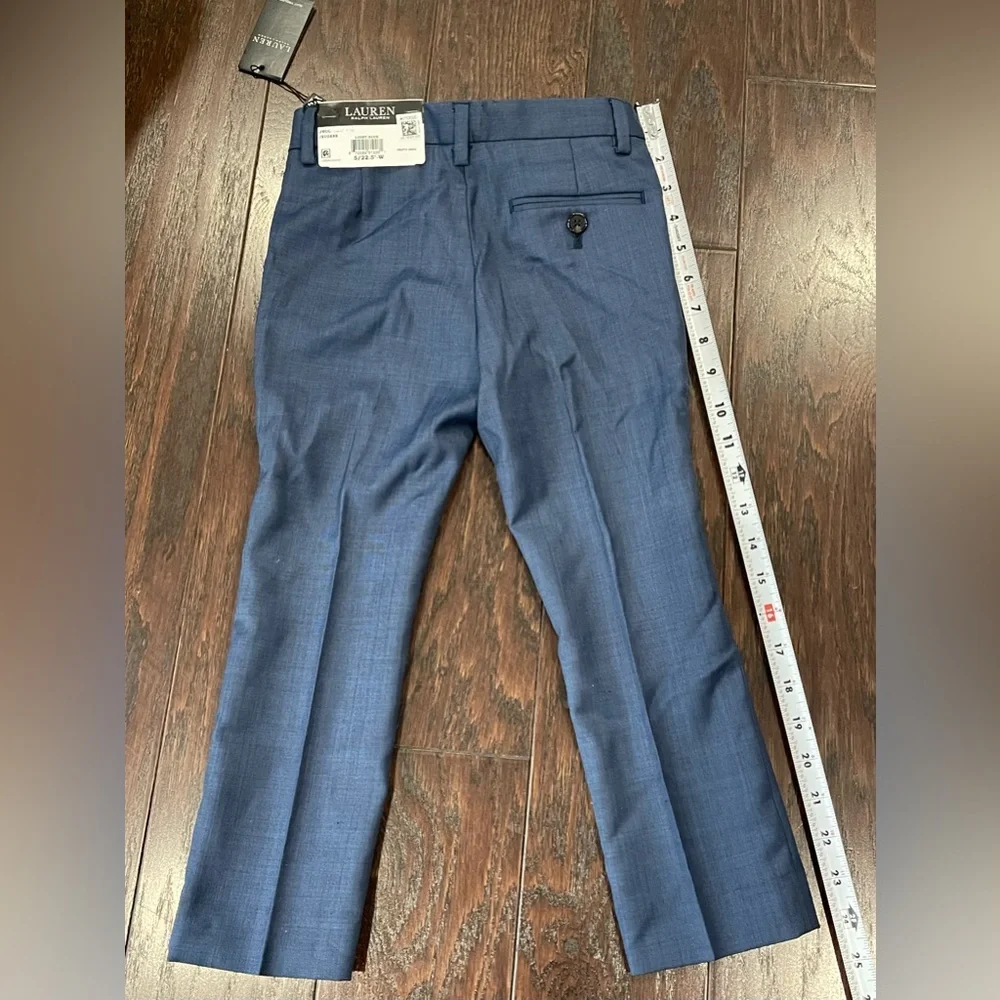 Ralph Lauren Boy blue wool blend suit Dress Pant Size 5 New Holiday Picture